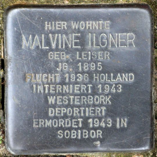 Stolperstein en memoria de Malvine Ilgner