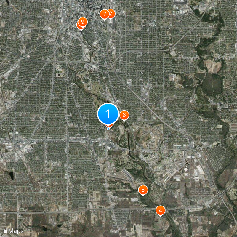 San Antonio Missions National Historical Park Mappa