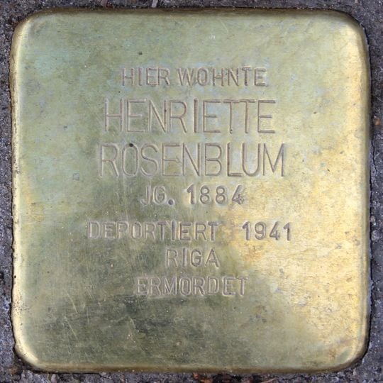 Stolperstein für Henriette Rosenblum