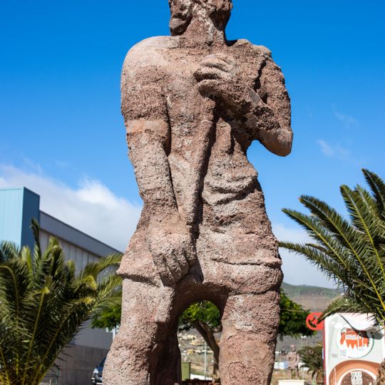 Stone statue of Pelicar, Candelaria