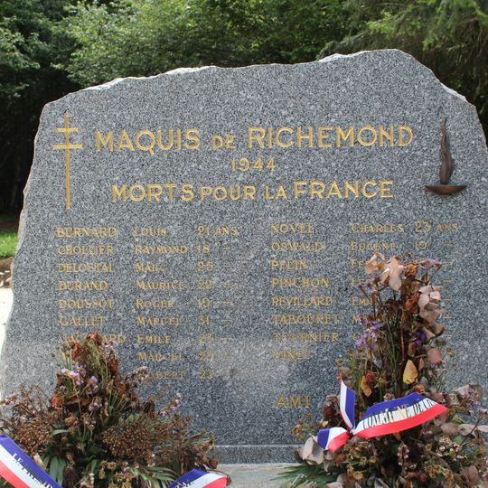 War memorial of Maquis in Richemond