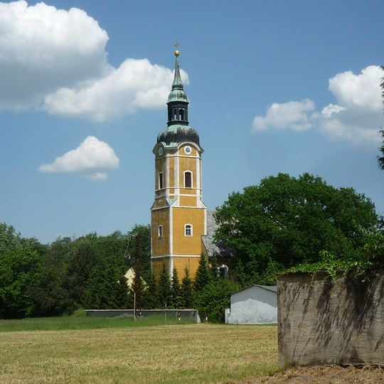 Kirche und Kirchhof mit Einfriedungsmauer Wagnerstraße -