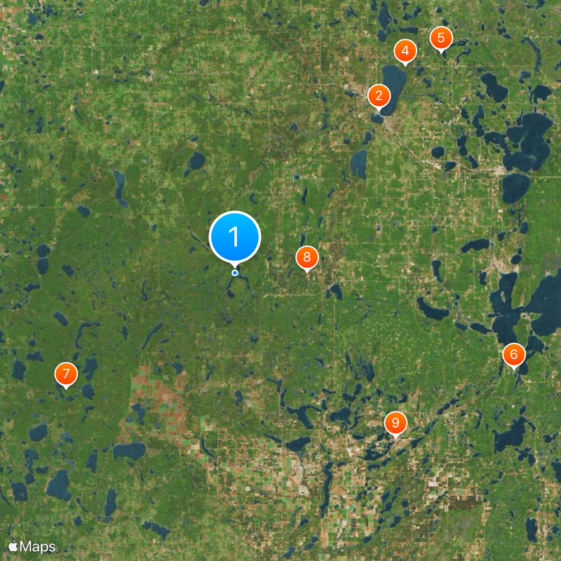 Lago Itasca Mapa