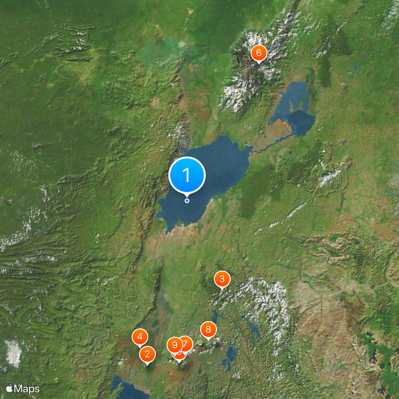 Park Narodowy Wirunga Mapa