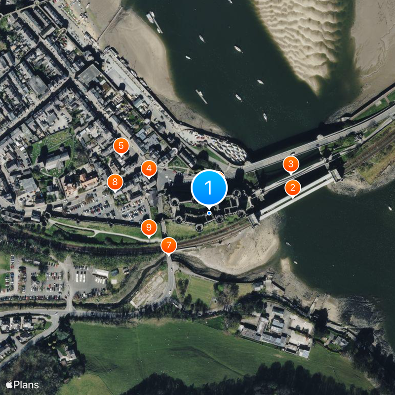 Castelo de Conwy Mapa
