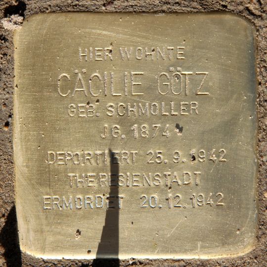 Stolperstein en memoria de Cäcilie Götz