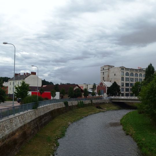 Bridge of Sokolovská street over the Opava in Krnov