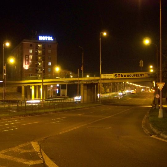 Bridge Velkomoravská - Albertova over Brněnská street