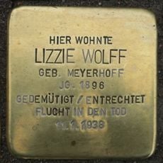 Stolperstein en memoria de Lizzie Wolff