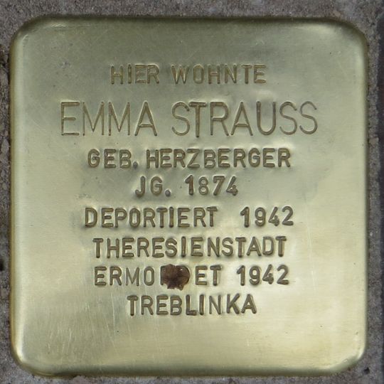 Stolperstein à la mémoire d’Emma Strauß