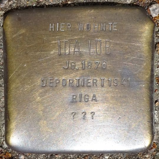 Stolperstein en memoria de Ida Löb