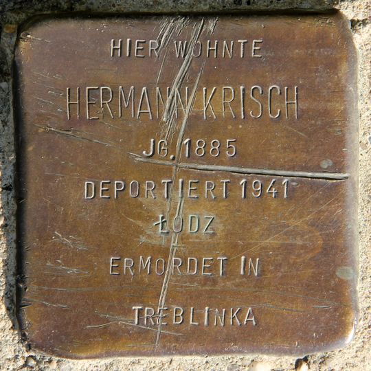 Stolperstein en memoria de Hermann Krisch
