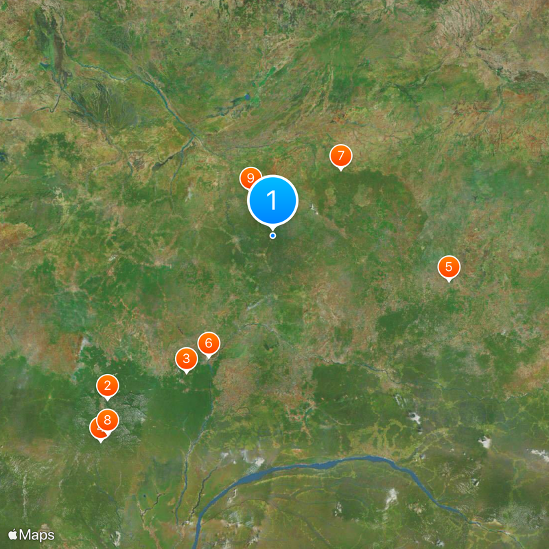 República Centro-Africana Mapa