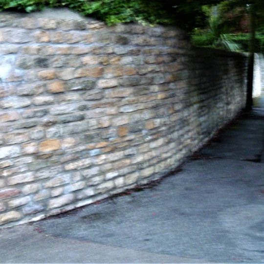 Wall of Former Grey Friary Fronting Priory Road and Brazenose Lane