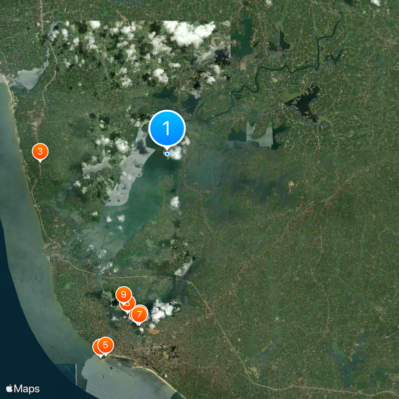 Ashtamudi Lake Map