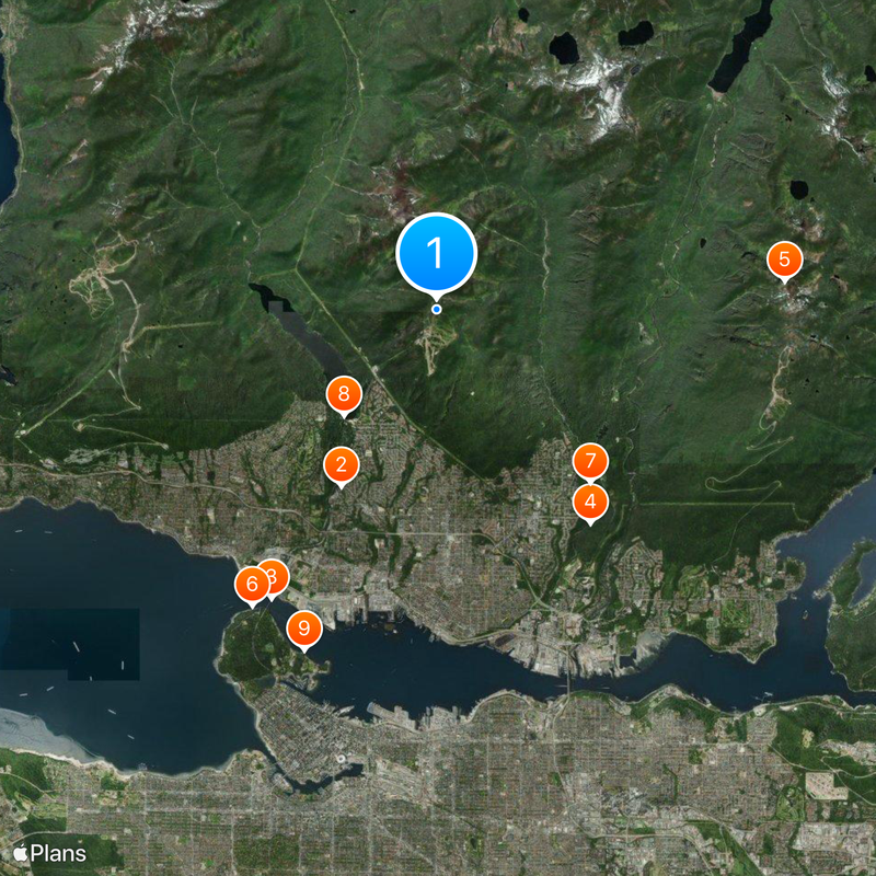 Montaña Grouse Mapa