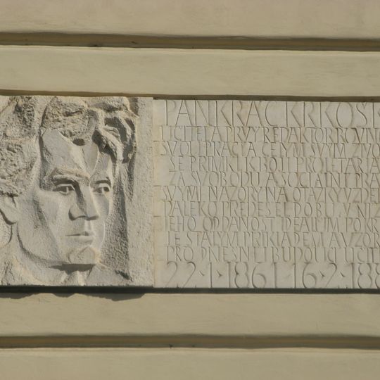 Pamětní deska Pankráce Krkošky v Brně