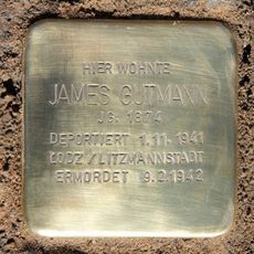 Stolperstein dedicated to James Gutmann