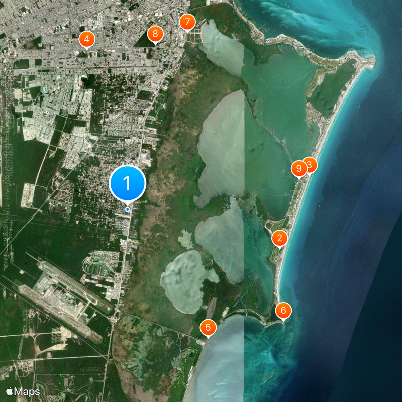 Cancun Underwater Museum Mappa