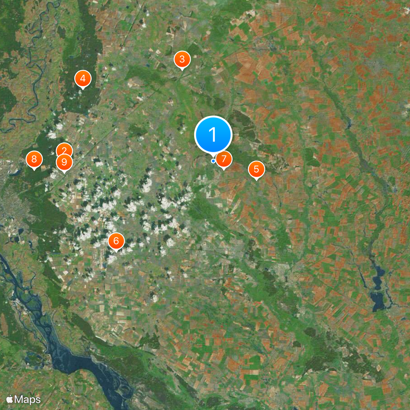 Centre of Ukraine Map