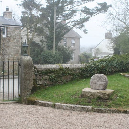 Cross, Beside South Wall Of Tower Of Church Of Saint Crewen