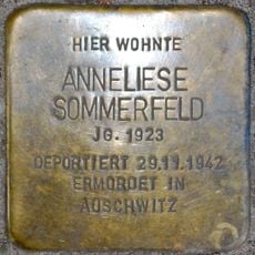 Stolperstein à la mémoire d’Anneliese Sommerfeld