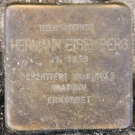 Stolperstein dedicated to Hermann Eisenberg