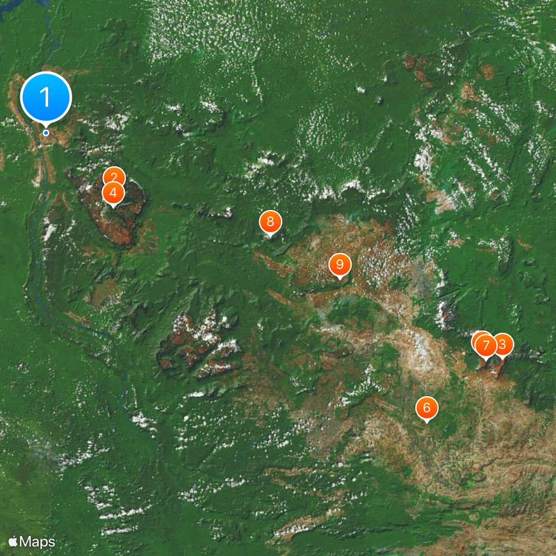 Parque Nacional Canaima Mapa
