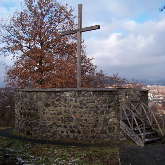 Kříž na bývalém popravišti na Větruši v Ústí nad Labem
