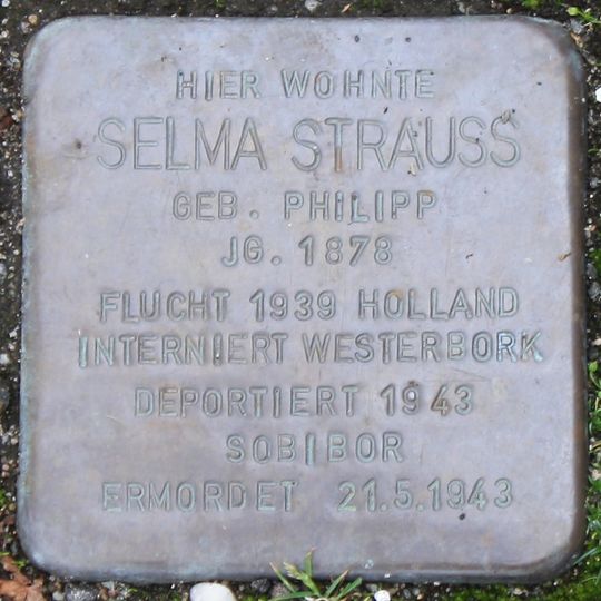 Stolperstein en memoria de Selma Strauss