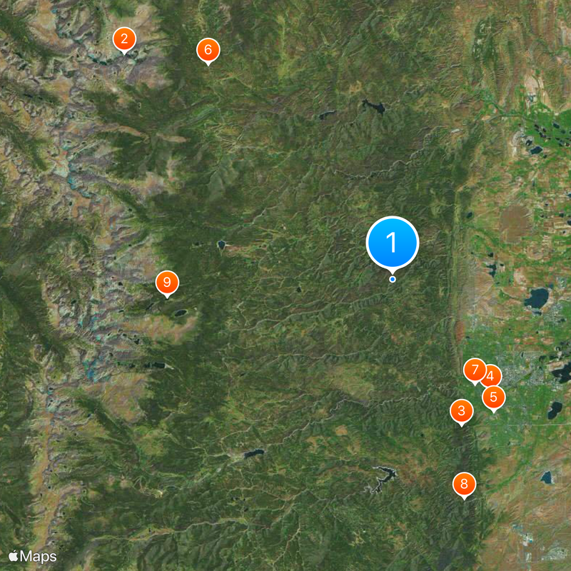 Contea di Boulder Mappa