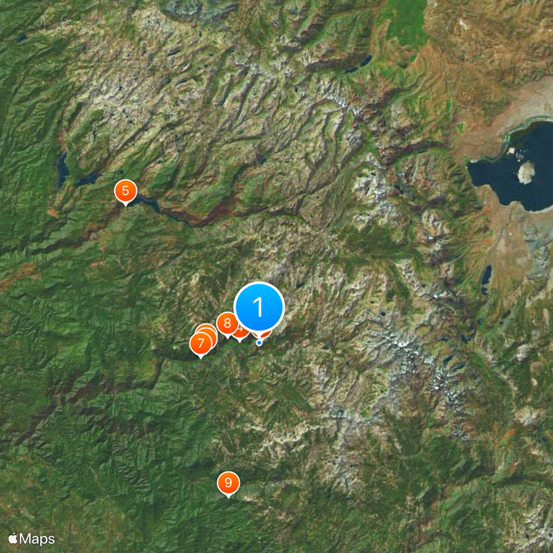 Yosemite National Park Map