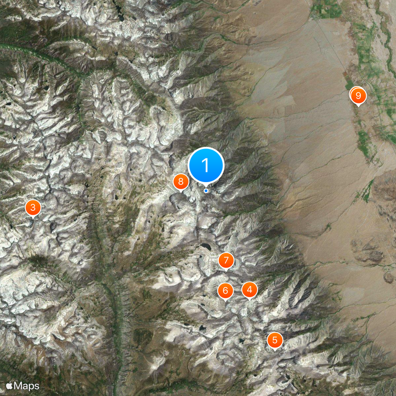 Mount Williamson Map