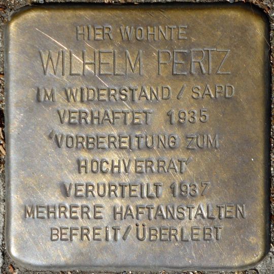 Stolperstein en memoria de Wilhelm Pertz