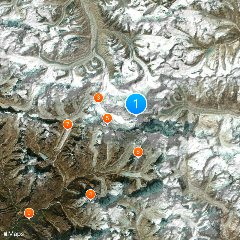 South Col Map