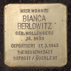 Stolperstein en memoria de Bianca Berlowitz