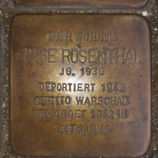 Stolperstein en memoria de Inge  Rosenthal