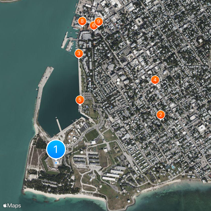 Fort Zachary Taylor Historic State Park Map