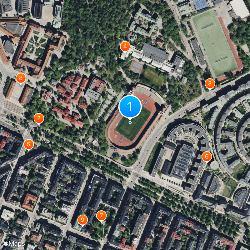 Stockholm Olympic Stadium Map