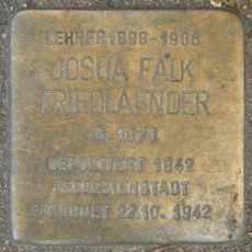 Stolperstein à la mémoire de Josua Falk Friedlaender