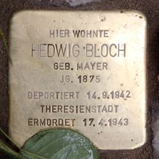 Stolperstein dedicated to Hedwig Bloch
