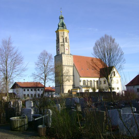 Katholische Pfarrkirche Maria Himmelfahrt und St. Margareta, ehemals Wallfahrtskirche zu den Vierzehn Nothelfern