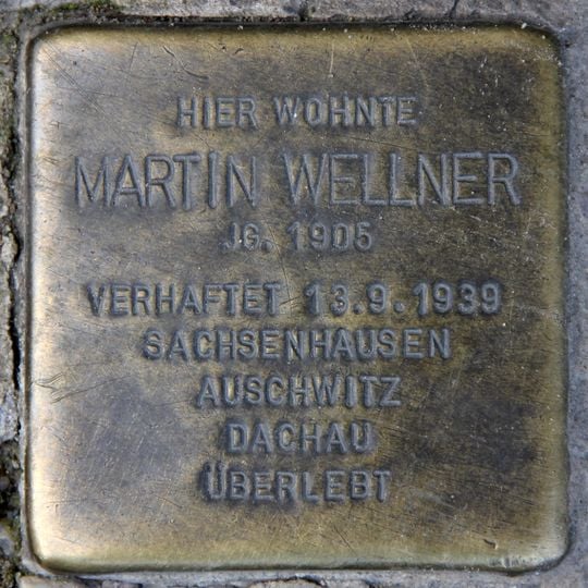 Stolperstein dedicated to Martin Wellner