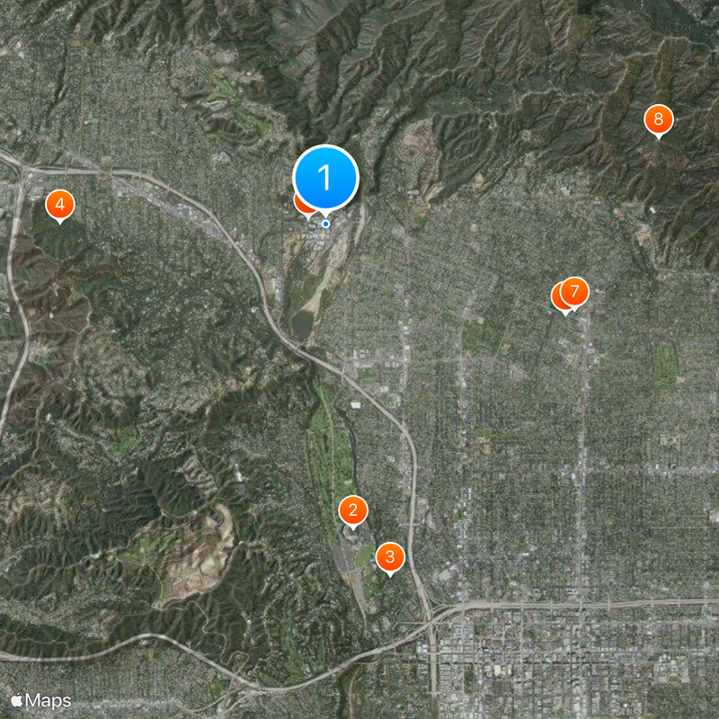 Jet Propulsion Laboratory Map