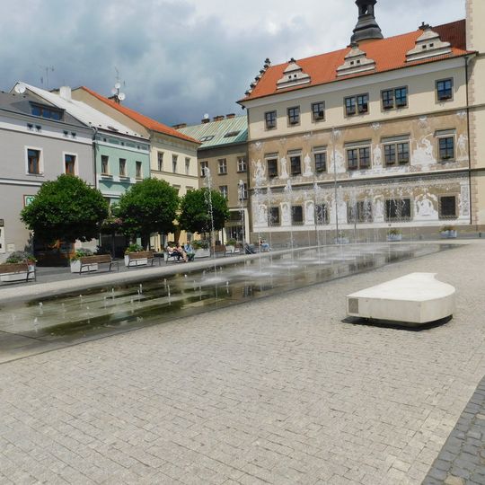 Fontána před starou radnicí v Mladé Boleslavi