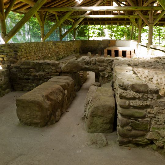 Ancient Roman thermae in Engehalbinsel