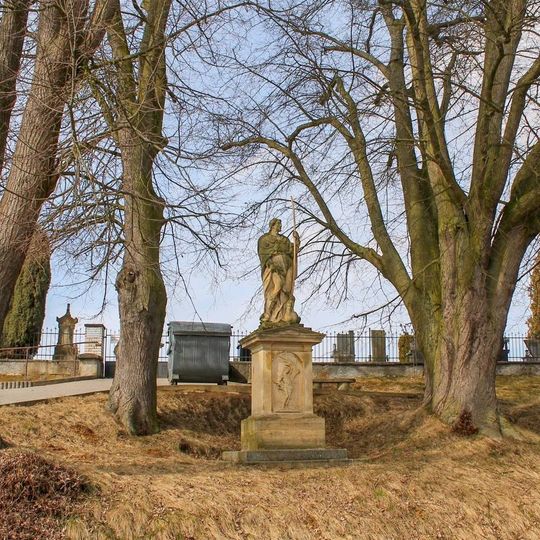 Socha svatého Rocha v Rohli u hřbitova