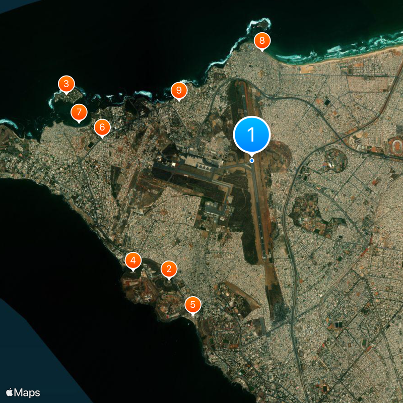 Léopold Sédar Senghor International Airport Map