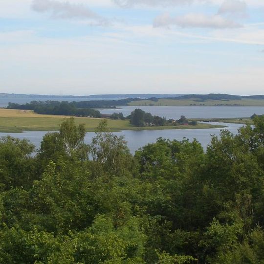 Tetzitzer See mit Halbinsel Liddow und Banzelvitzer Berge