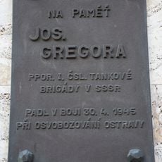 Pamětní deska Josefa Gregora v Ostravě